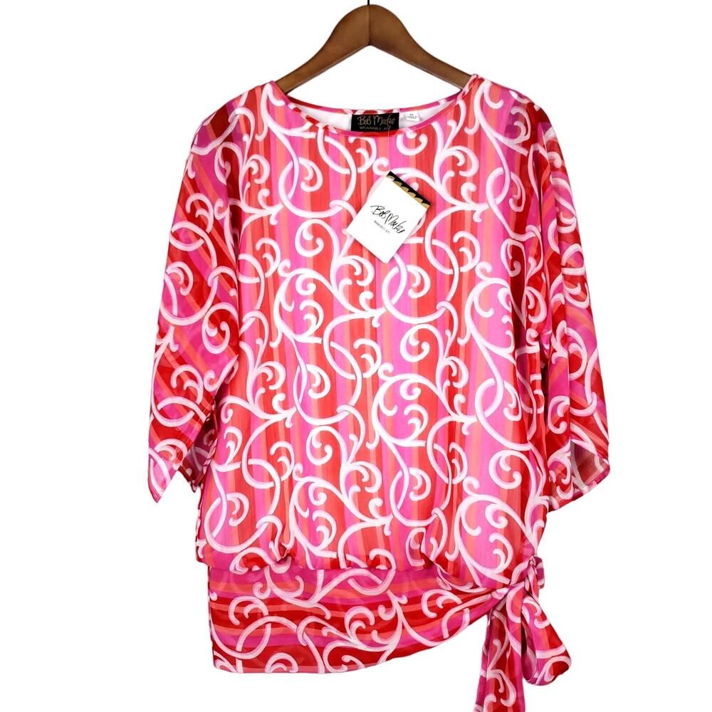 Bob Mackie Wearable Art Blouse Tunic -  XS